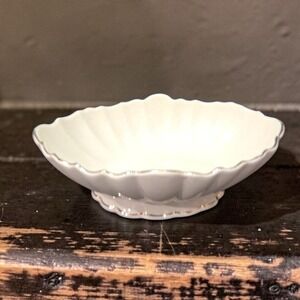 Teleflora Gift Ceramic Cream Bowl, Replacement Gold Trim Trinket Centerpiece